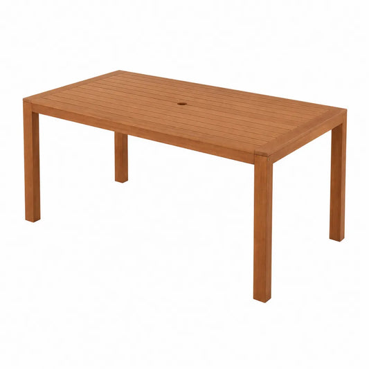 Gartentisch aus Akazienholz mit Schirmloch 150x90x74cm